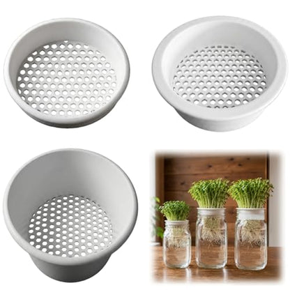 Honeycomb Sprouting Trays for Mason Jars, 3-Pack Seed Starter