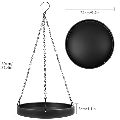 Plant Hanger Indoor, 2 Pack Black Metal Hanging Planters for Indoor Plants