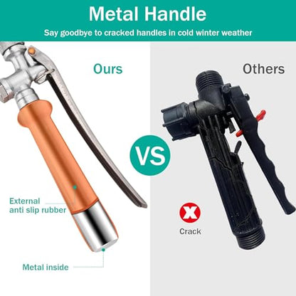 All Metal Sprayer Wand with 3 Types of Nozzles, Fan Nozzle Replacement Sprayer Wand, Stainless Steel Sprayer Wand with 1/4" & 3/8" Brass Barb and 2 Hose Clamps (3 Nozzles 44 Inches Sprayer Wand) - style: 3 Nozzles 44 Inches Sprayer Wand