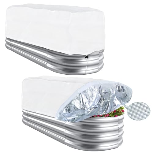 Frost Cloth Plant Freeze Protection, Plant Covers for Raised Garden Beds