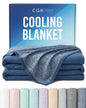 Cooling Blanket for Hot Sleepers - Cold Blanket Twin Size - Navy, 60 x 80 - color: 05 - Navy Blue, size: Twin / Twin XL (60" x 80")