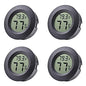 4-pack Mini Hygrometer Thermometer Fahrenheit Indoor Room Round Humidity Temperature Gauge for 3D Printer Home Jars Reptile Incubator Guitar Case
