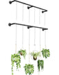 SOFITORG 65.7" Metal Plant Hanging Rod, 6 Chains, 2 Pack, Pots Not Included - color: Black, size: 65''-2 Packs
