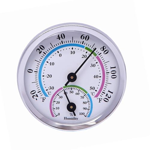 1pc Portable 2-in-1 Thermometer and Hygrometer, Mechanical Temp Humidity Meter for Greenhouse Home Office Garden, Wall Mount or Desktop