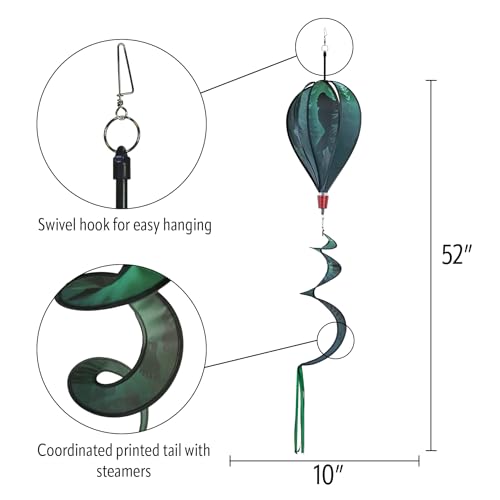 In the Breeze 0975 — Sasquatch 6-Panel Hot Air Balloon — Bigfoot Wind Spinner with Tail for Yards and Gardens… - color: Sasquatch