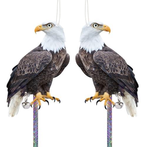 Plastic Hawk to Scare Pigeon Away from Porch, 2PCS Fake Hawk - color: Black Hawk 2pcs