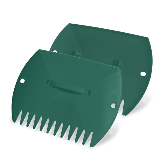 GardenHOME Leaf Scoops Hand Rakes, Large Leaf Grabbers for Yard Work and Garden Use, Clear and Collect Garden Rake, Leaf Scooper and Claws for Leaves, Lawn Debris, and Trash Cleanup, Green - style: green
