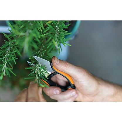 Fiskars 5" Herb Scissors, Garden Snips with Sheath and SoftGrip Handle