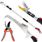 10FT Telescopic Pole Pruner, Extendable Tree Pruner with Fruit Picker