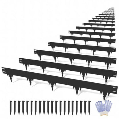 83FT Metal Landscape Edging, 20-Pack 50" L x 5" H Rust-Proof Border - color: 5In Tall, size: 20 Pack