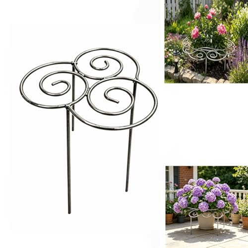 Metal Cloud-Shaped Plant Support Pole, Decorative Spiral Garden Bracket, Suitable for Climbing Plants, Peonies, Dahlias, and Other Flowers; Ideal for Decorating courtyards, lawns, and patios (Small) - size: Small