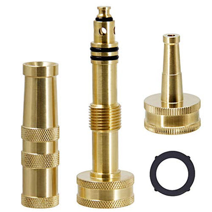 Twinkle Star Brass Heavy Duty Adjustable Twist Hose Nozzle Set - color: Nozzle Jet 1 Pack