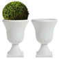 Worth 2-Pack Large White Urn Planters, 15.5" x 22" Tall Outdoor Flower Pots - color: White