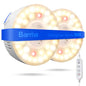Barrina OG09 Puck Grow Light, 18W(2 x 9W), 660nm Red LEDs, Timer, 2 Packs - color: GrowForce Spectrum-White Cover, size: 2 Packs with Timer