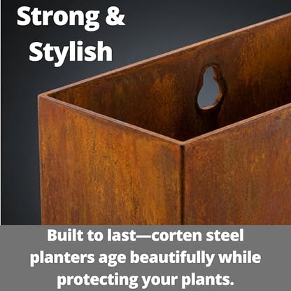 LaLaGreen Wall Planter for Outdoor (24in, 2 Pack) Wall Mounted Plant Holder - size: 24" x 2 Pack