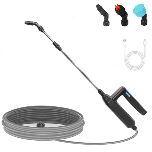 Battery Powered Sprayer Wand,Electric Plant Sprayer Telescopic Watering Wand with 26.5FT Hose,Rechargeable Electric Watering Sprayer Handle with 3 Adjustable Nozzles & Filter for Weed, Lawn and Garden - size: 31” Standard