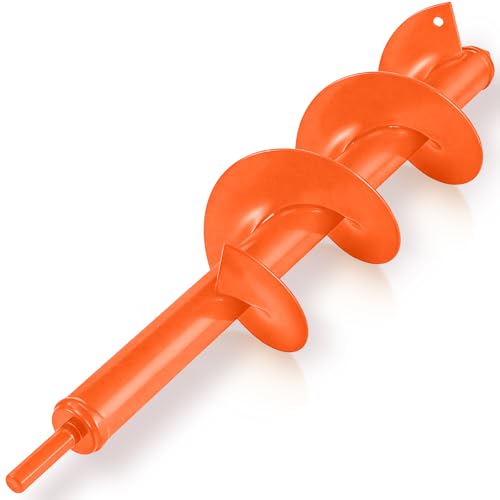 4 x 16'' Heavy Duty Auger Drill Bit for Planting, Orange - color: Orange