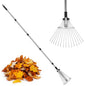 Adjustable Metal-Leaf Rake with Telescopic Handle