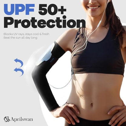 Arm Sleeves, UV Sun Protection Cooling Arm Covers for Men/Women - color: 1 Pairs - Dark Gray