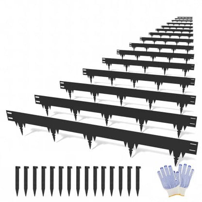 62.5FT Metal Landscape Edging, 15-Pack 50"L x 5"H Rust-Proof Border - color: 5In Tall, size: 15 Pack
