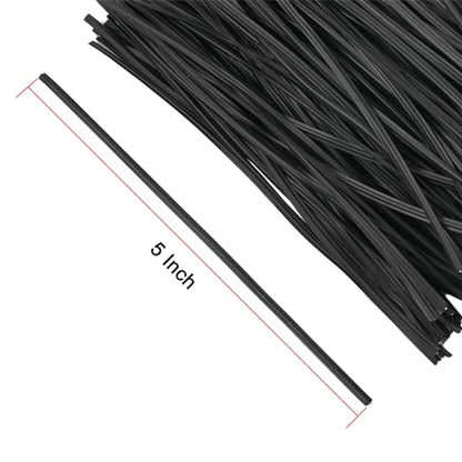 300 pcs 5 inches Black Plastic Twist Ties, Cable Ties, for Bags, Gardening Tools - color: Black