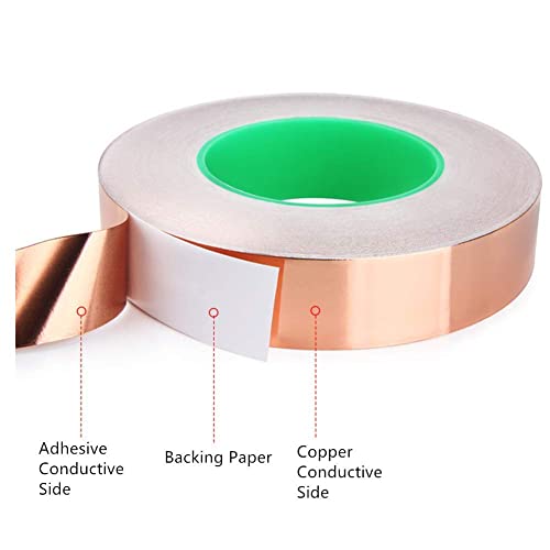 Copper Tape with Double Conductive Adhesive Copper Foil Tape for Guitar and EMI Shielding, Paper Circuits, Crafts, Electrical Repairs, Grounding (3/4 Inch x 66 Feet) - size: 3/4 in x 66ft