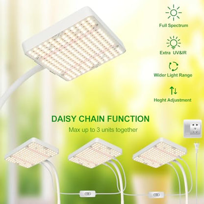 Desk Grow Light, Bright Tabletop Grow Lights for Seed Starting - size: 1Head-OnOff