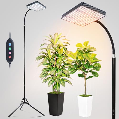 FRGROW New Stand Full Spectrum Grow Light for Indoor Tall Plants - size: 1 Head-New Stand