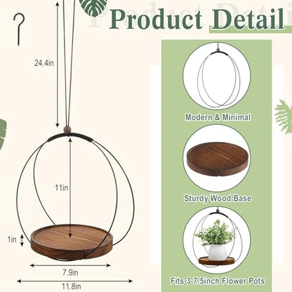 Threehoney 3 Pack 7.9'' Hanging Planter for Indoor Plants, Plant Hangers - size: 7.9''