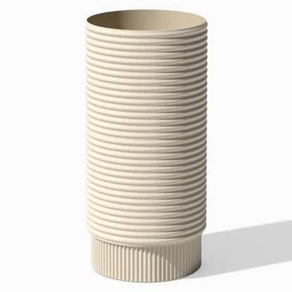 Veradek Mod Series Extra Tall Planter - Tall Outdoor Planter with Shelf - color: Sand, size: 29 inch