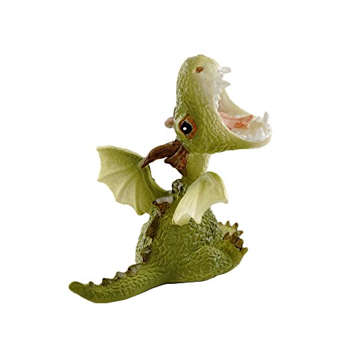 Top Collection Miniature Fairy Garden and Terrarium Statue, Mini Dragon Roaring - color: Mini Dragon Roaring