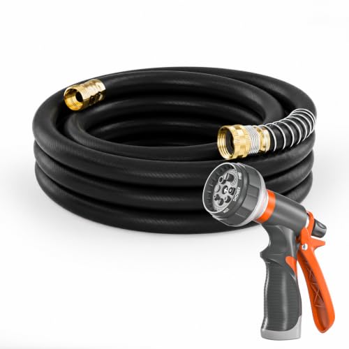 SPECILITE Garden Water Hose 25 ft x 3/4", Heavy Duty & Kink-less, Black - color: 3/4" Black, size: 25FT