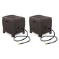 Suncast 2 Pack 175 ft. Wicker Style Resin Hose Hideaway with Hose Guide, Java, Mocha Brown - size: 2