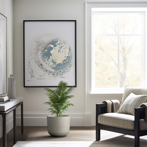 Kante Large Round Capsule Weathered Concrete Planter 13.2" Dia, Outdoor - color: Weathered Concrete, size: 13.1"Dia (Single)