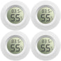 Weewooday 4 Pcs Mini Hygrometer Thermometer Digital LCD, White - size: White