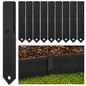 Hicarer 10 Pcs 12 Inch Metal Landscape Stakes Heavy Duty Edging Splicing