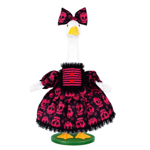 Halloween Porch Goose Outfits, Lawn Porch Goose Clothes, Fits 23" Cement Plastic Goose Statue for Outdoor Garden Yard Patio Art Decor