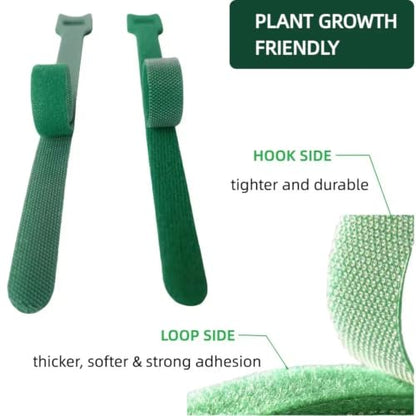 100Pcs 10-Inch Green Adjustable Plant Ties, Christmas Garland Ties - size: 10 in x 0.5 in