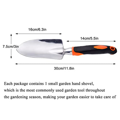Garden Trowel Hand Shovel for Gardening, Aluminum Small Garden Spade - color: Orange