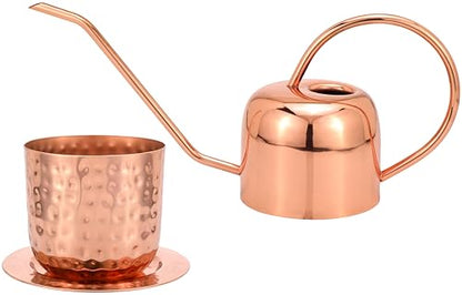 Indoor Watering Can and Planter with Plate.