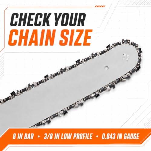 8 Inch Pole Saw Chain for Dewalt DCPS620B DCPS620M1 Chainsaw, 2 Pack - color: 2 Chain