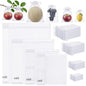 200 Pcs Fruit Netting Bags 4 Multi Size Assortment White