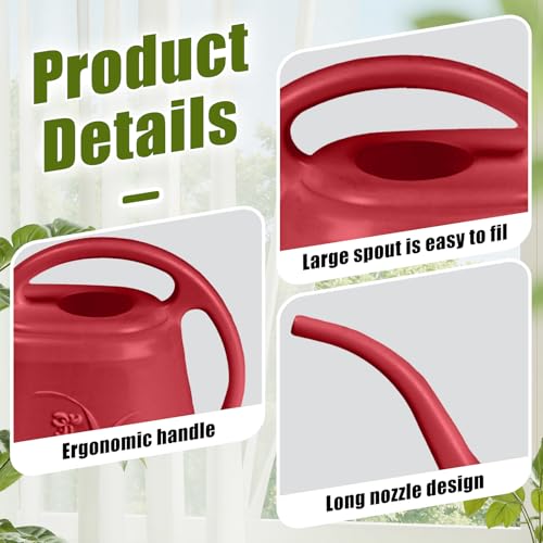 Plastic Watering Can - Wine Red - 1 Gallon - color: Wine Red