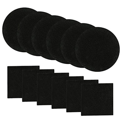 Resinta Compost Bin Filters - 12 Pack Refill Set, Round and Square