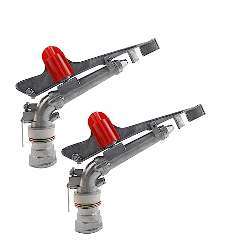 1.5" Agriculture Irrigation Spray Gun Sprinkler Large-Area Irrigation Spray Gun Garden Farm Watering Sprinkler 360° Adjustable Watering for Farms, Orchards, Tea Gardens, Forestry,Pack of 2 - size: 1.5 inches, 1#, Pack of 2