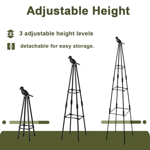 Garden Trellis, 47” Plant Trellis for Climbing Plant, 1 Pack Plant Support