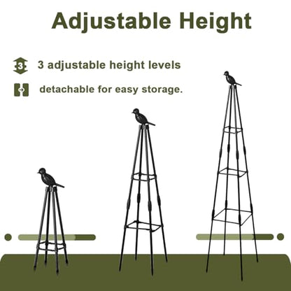 Garden Trellis, 47” Plant Trellis for Climbing Plant, 1 Pack Plant Support