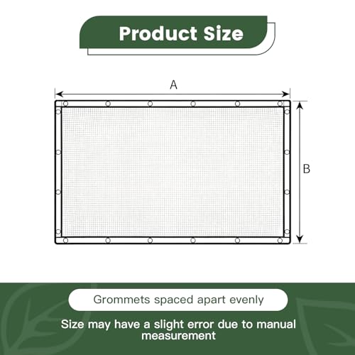 8 x 10 FT 45% Heavy Duty Shade Cloth Mesh Tarp - size: 45% - 8 x 10 FT