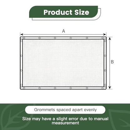 10 x 20 FT 55% Heavy Duty Shade Cloth Mesh Tarp - size: 55% - 10 x 20 FT
