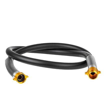 Garden Hose 5/8"x 5ft 4-Layer Heavy Duty Water Hose 800 Burst PSI Black - size: 5ft